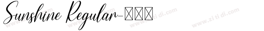Sunshine Regular字体转换